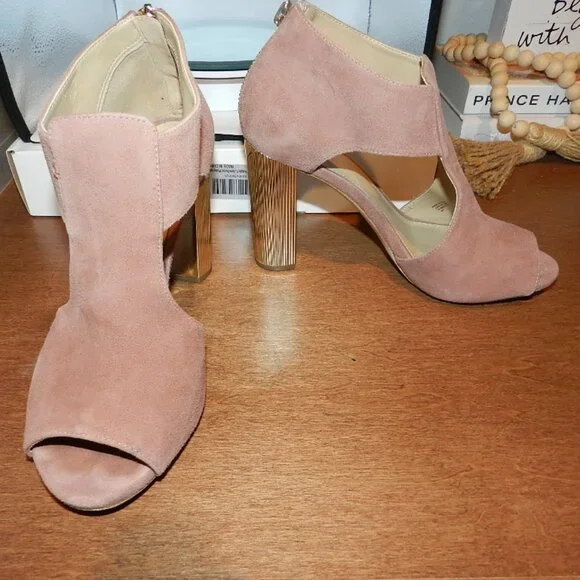 Michael Kors Shoes Michael Kors Leather Dusty Rose Gold Heels